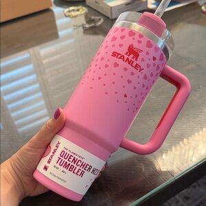 Stanley Pink Heart Quencher Tumbler